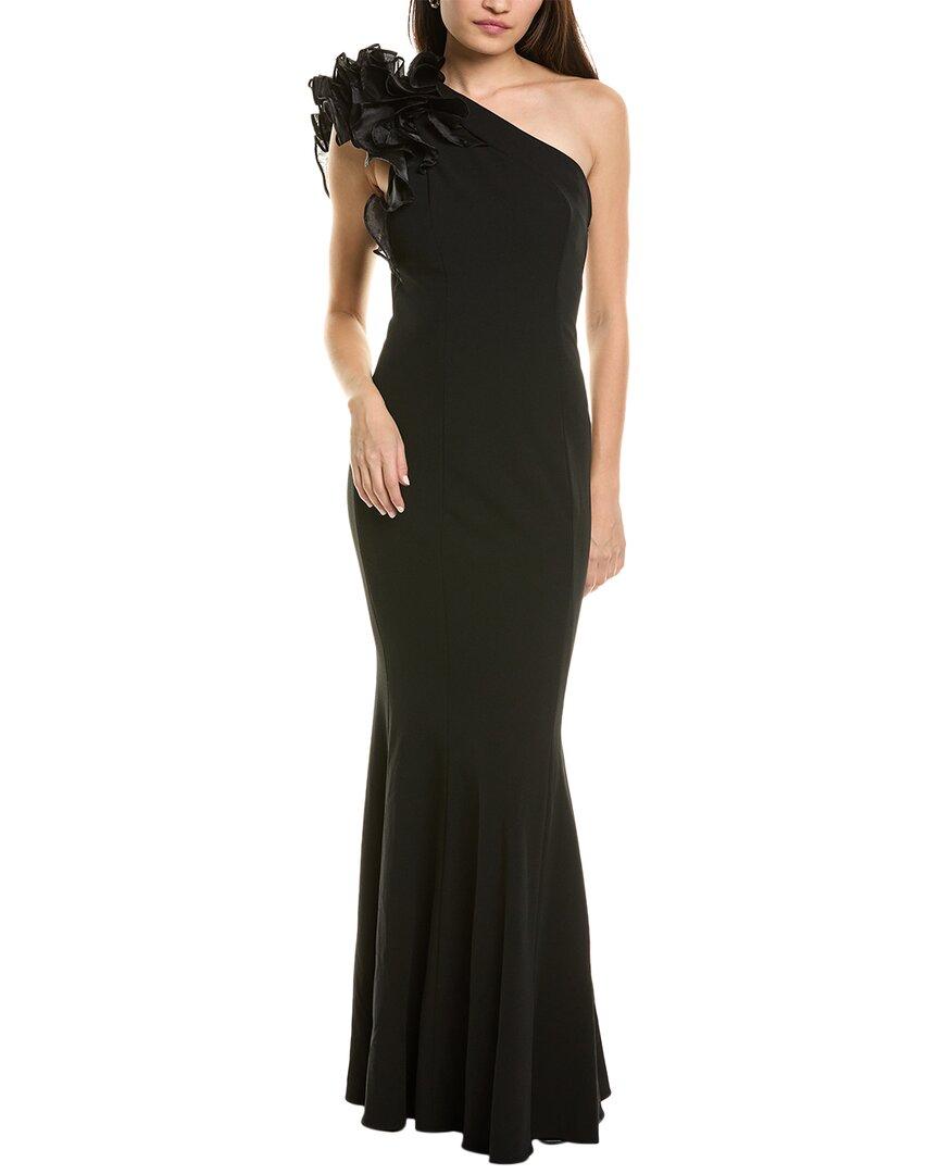 one-shoulder gown