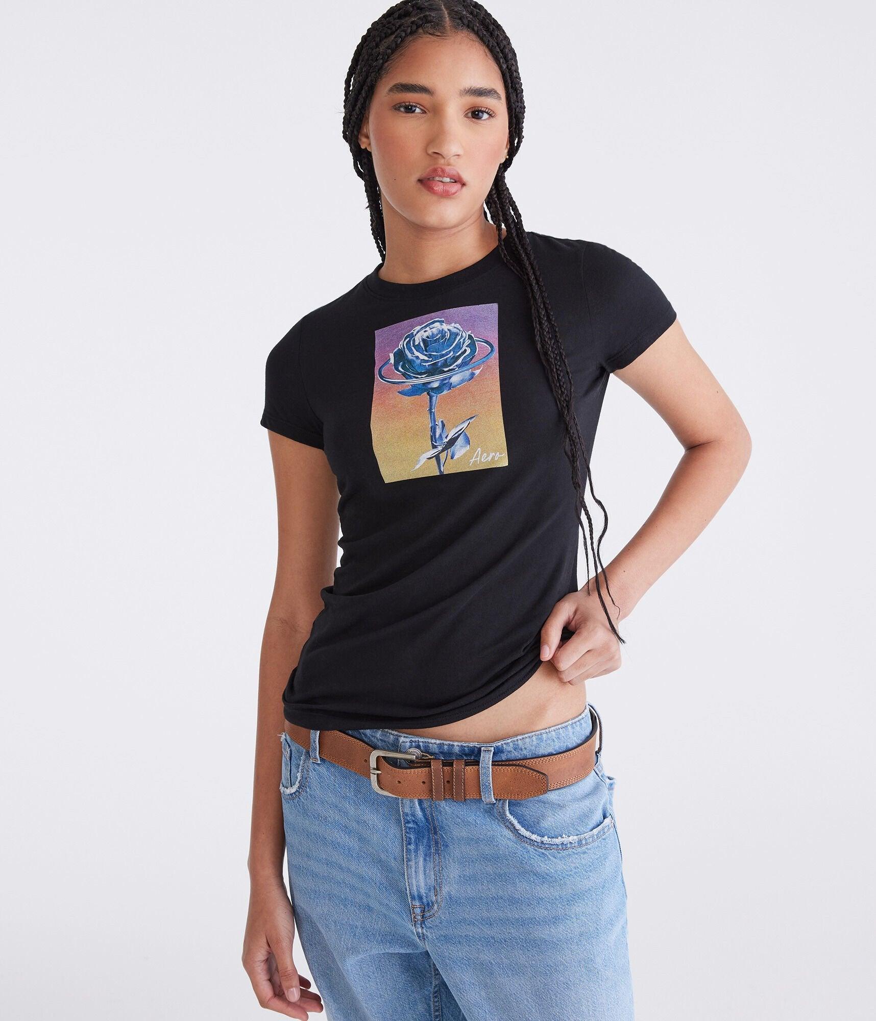 box rose graphic tee