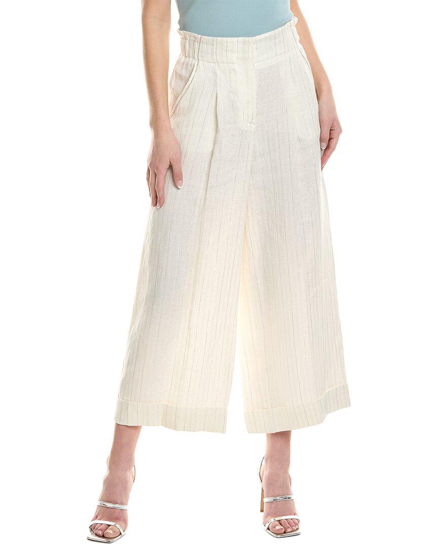 Peserico Paperbag Linen-Blend Pant