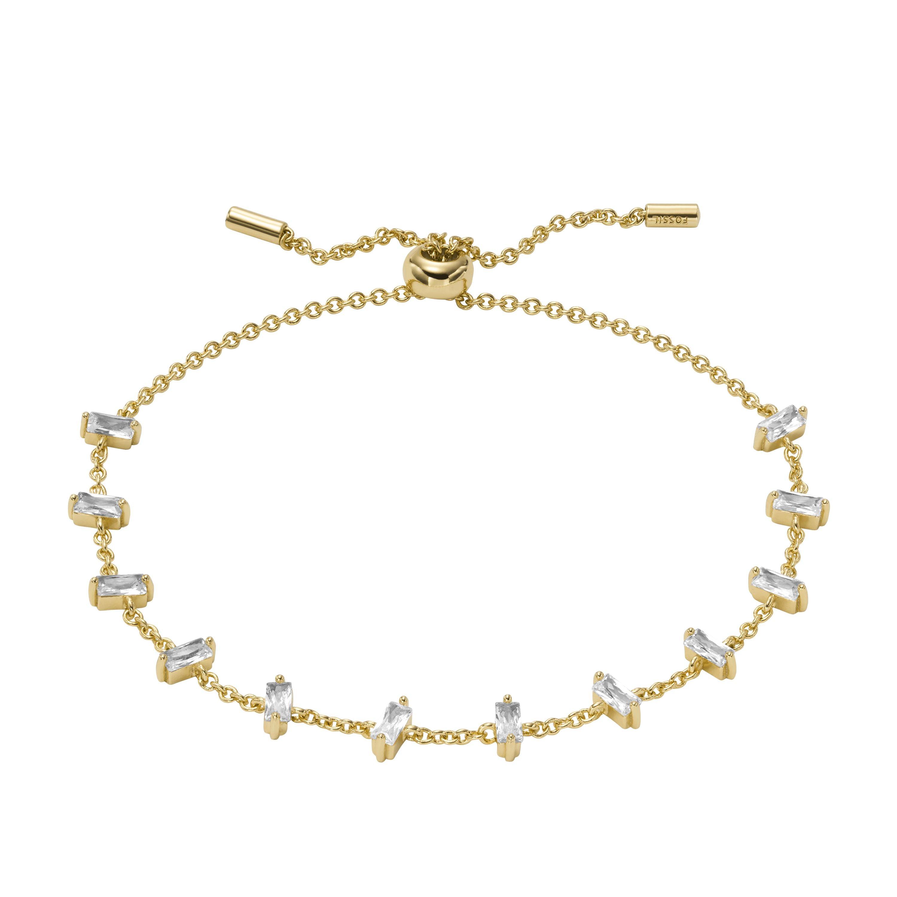 women's hazel gold-tone brass chain bracelet