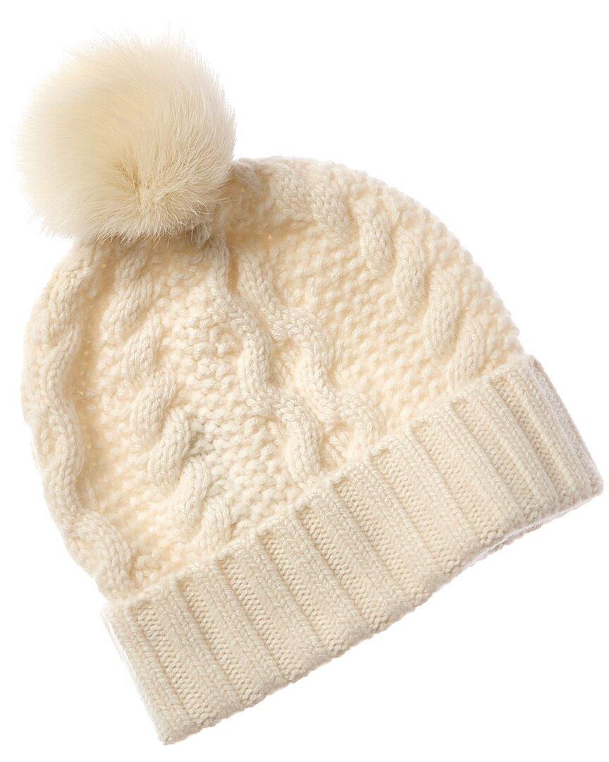 sofiacashmere chunky cable cashmere hat