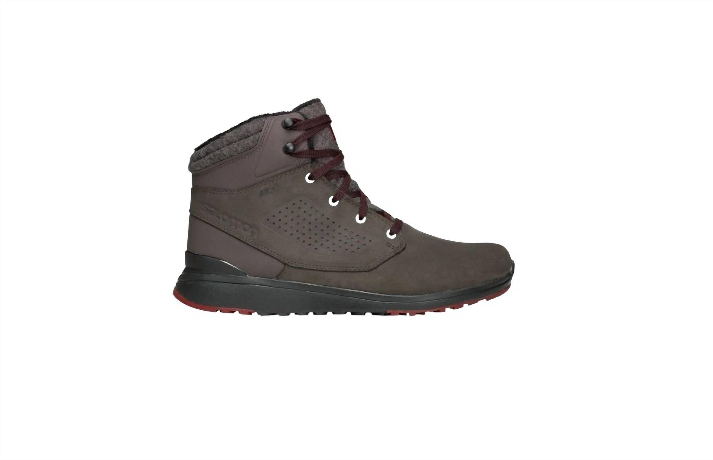 men’s utility winter waterproof hiking boots in shale/black/syrah