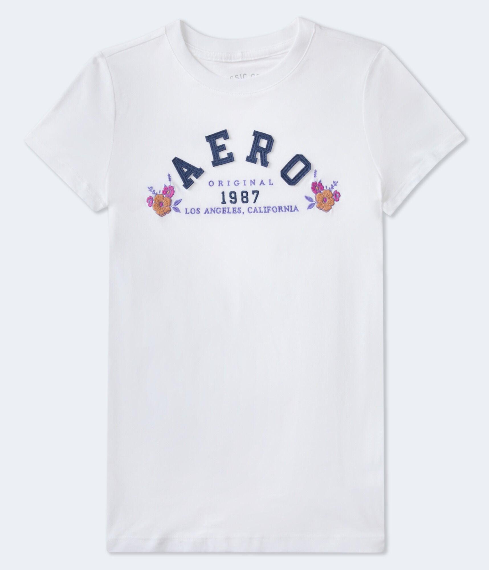 arch floral appliqué graphic tee