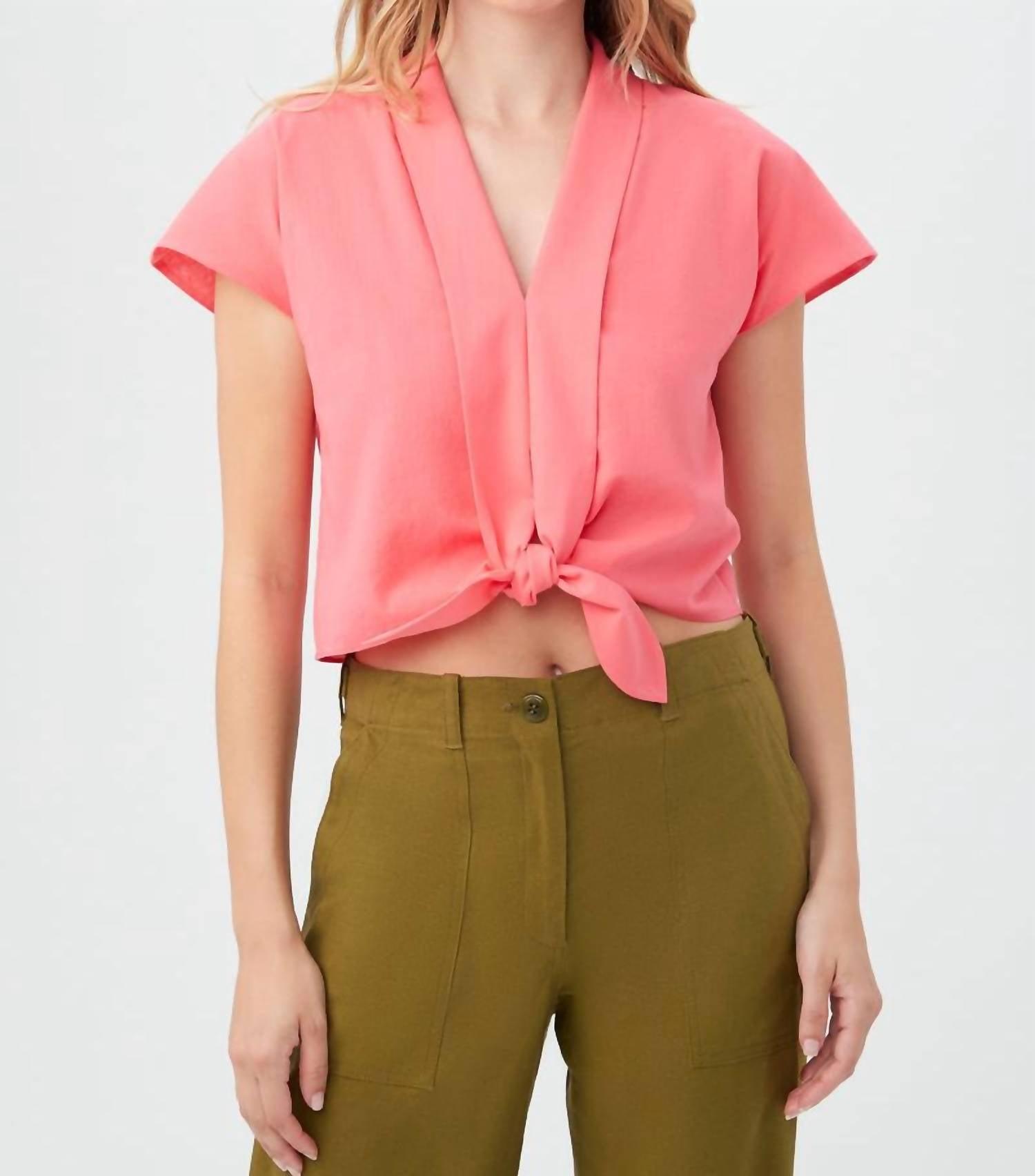 tallia top in positano pink