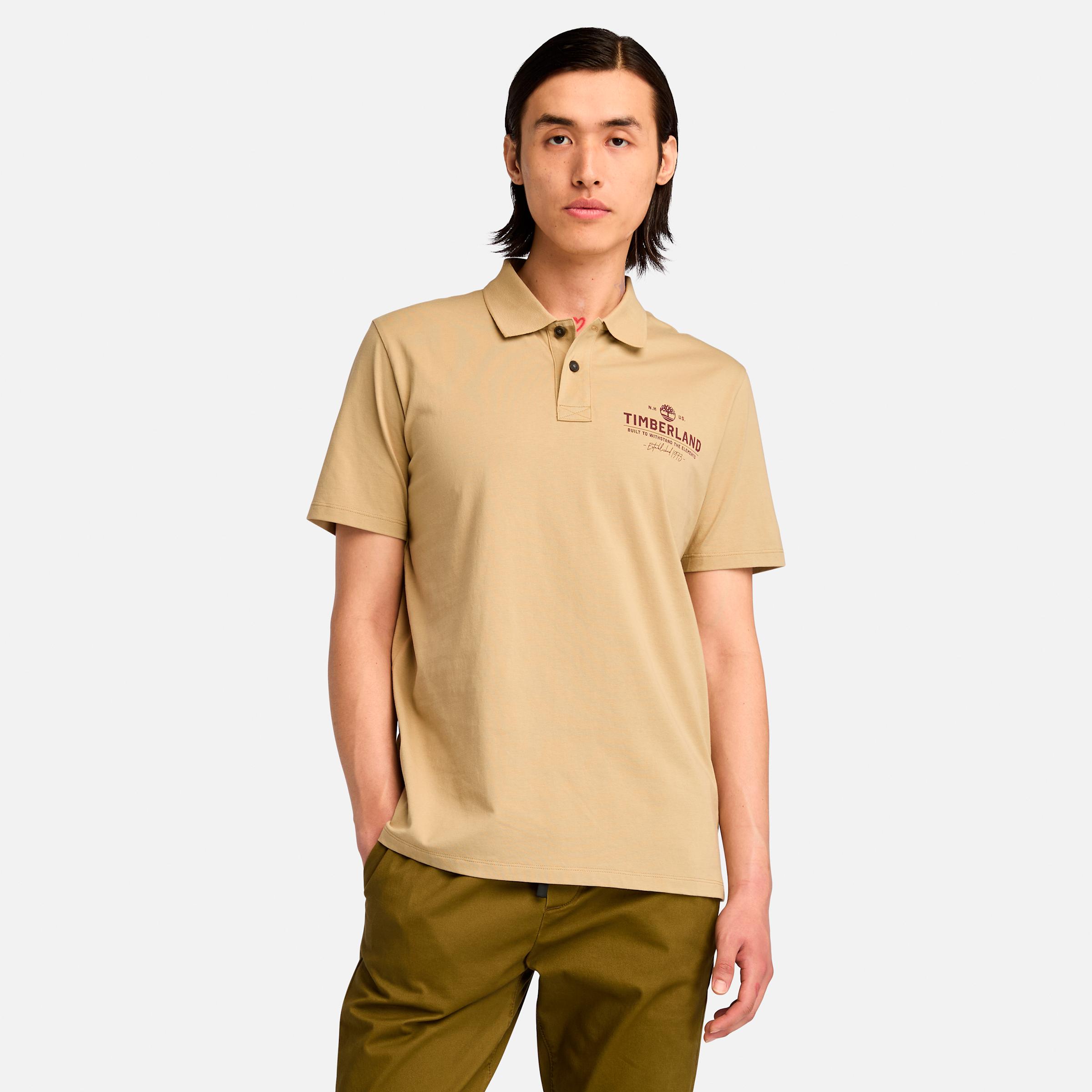 men's work graphic jersey polo