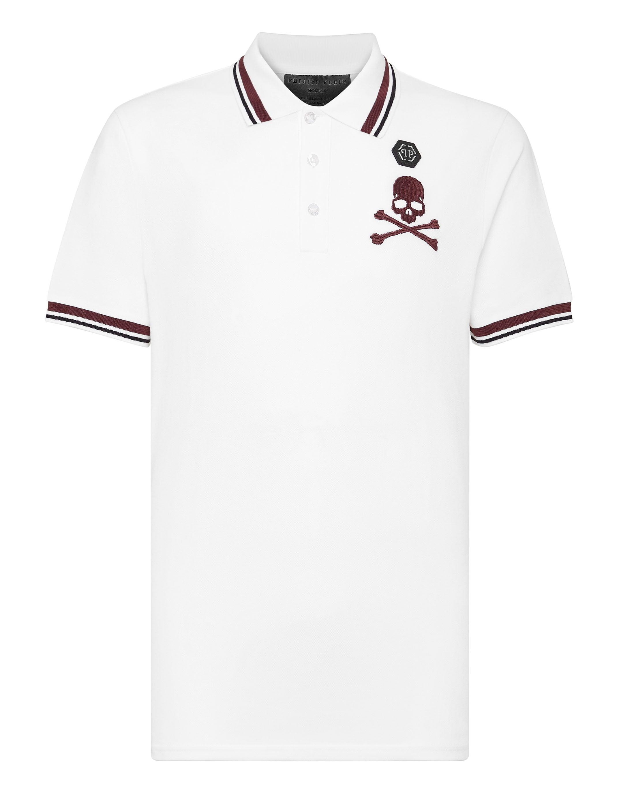 slim fit polo shirt ss skull&bones