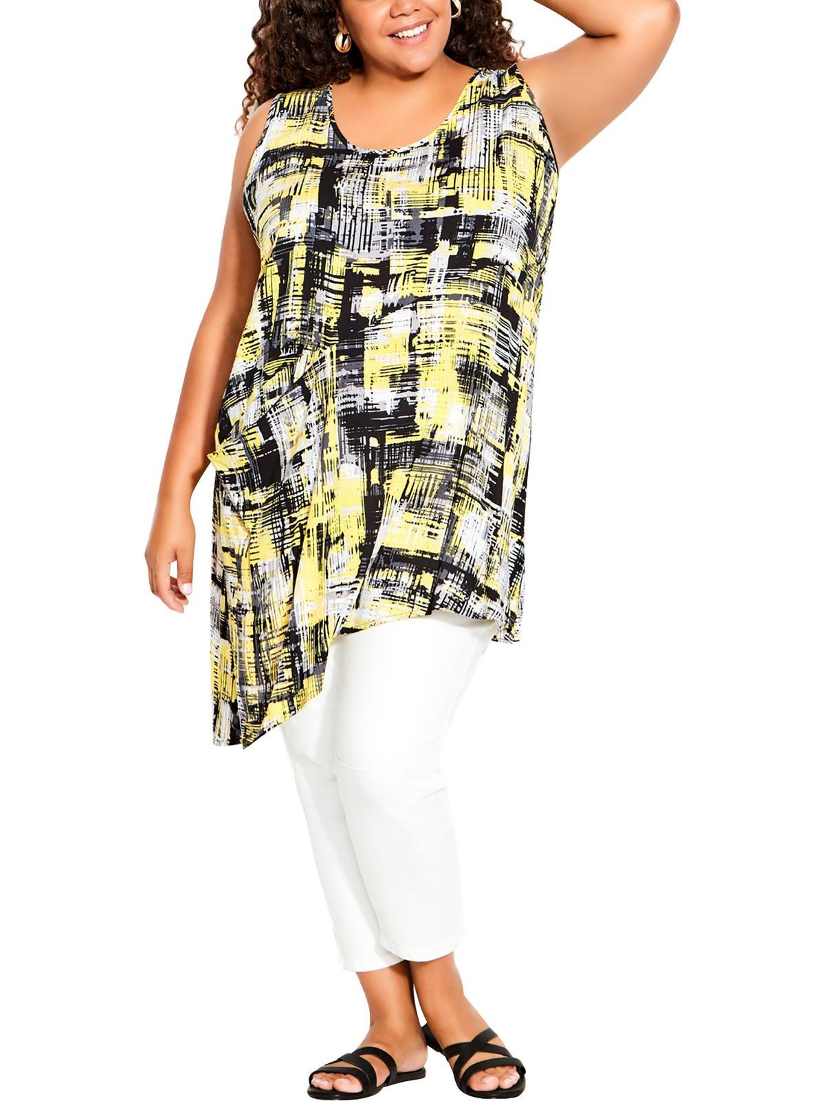 plus anaya womens tunic printed tank top