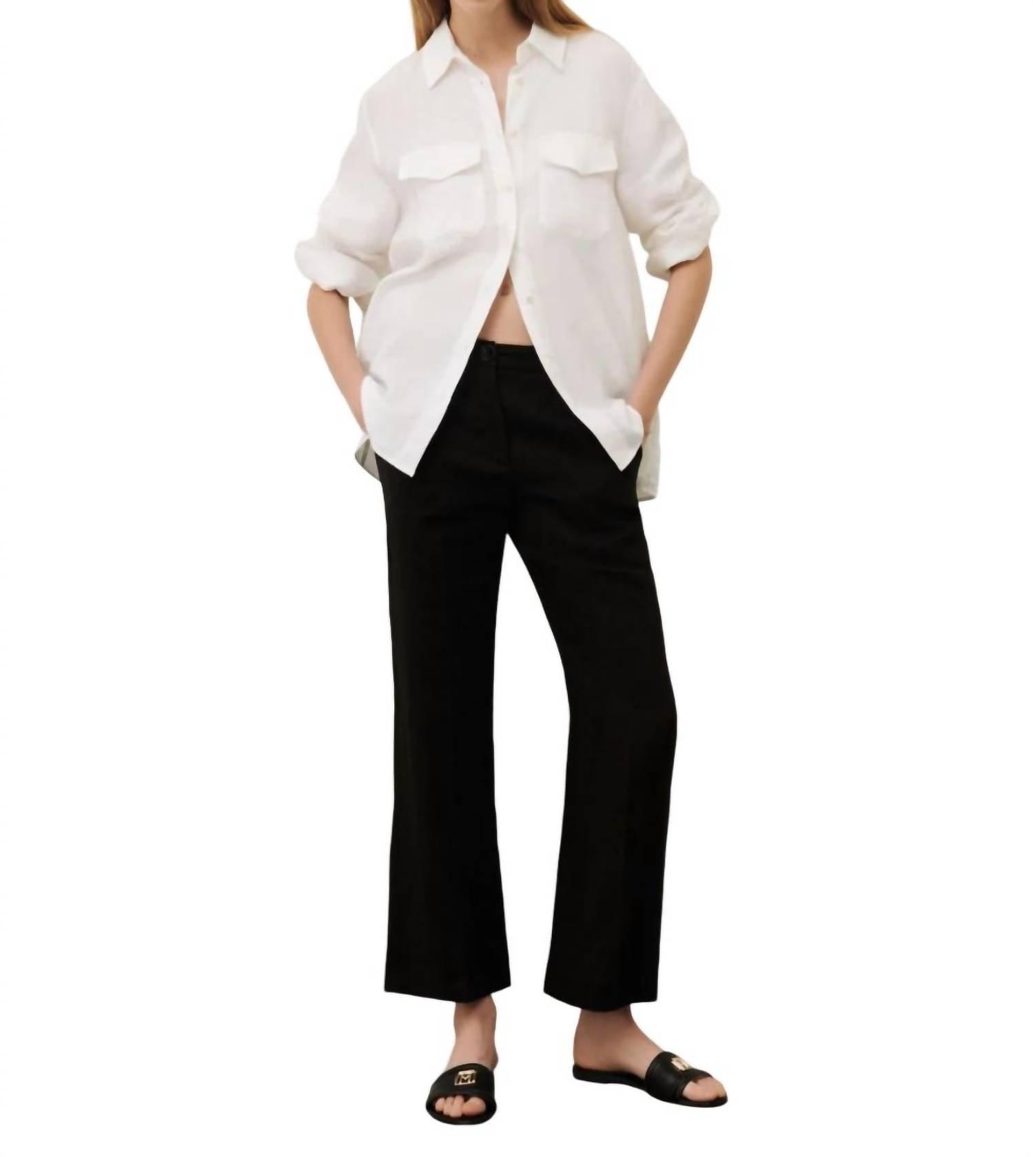 muschio linen pant in black