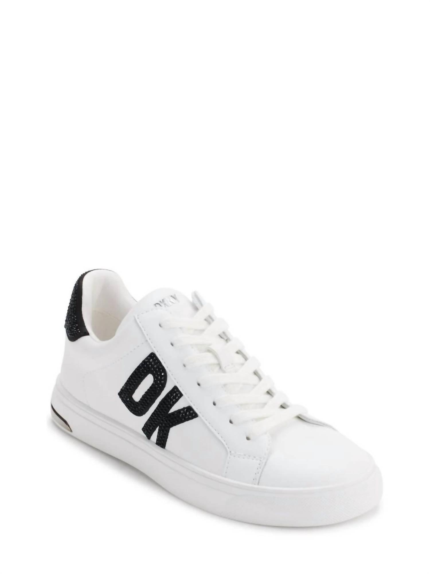 women's abeni lace up sneaker in bright white/black