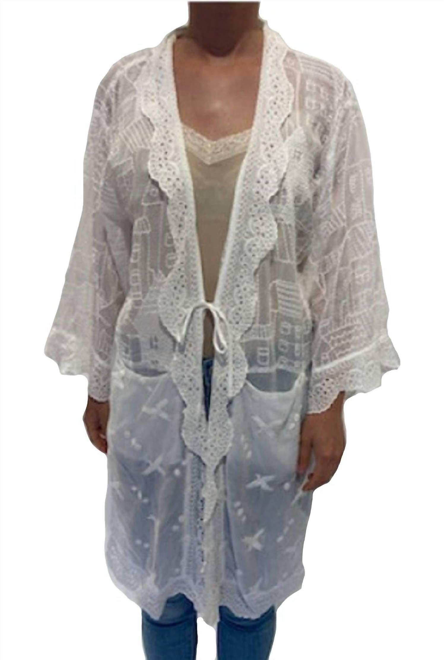 house ecaterina kimono in white