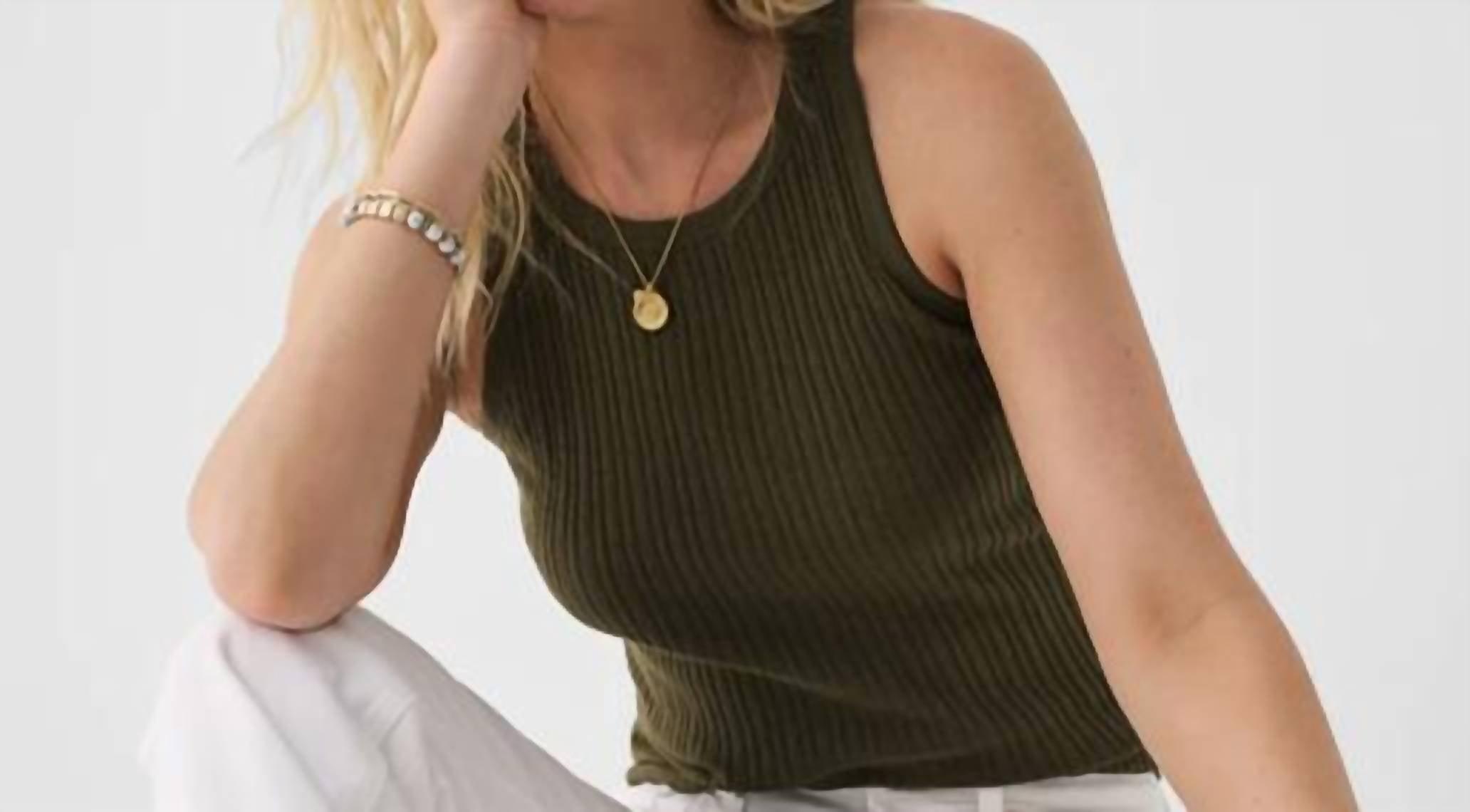 cambria rib tank in olive