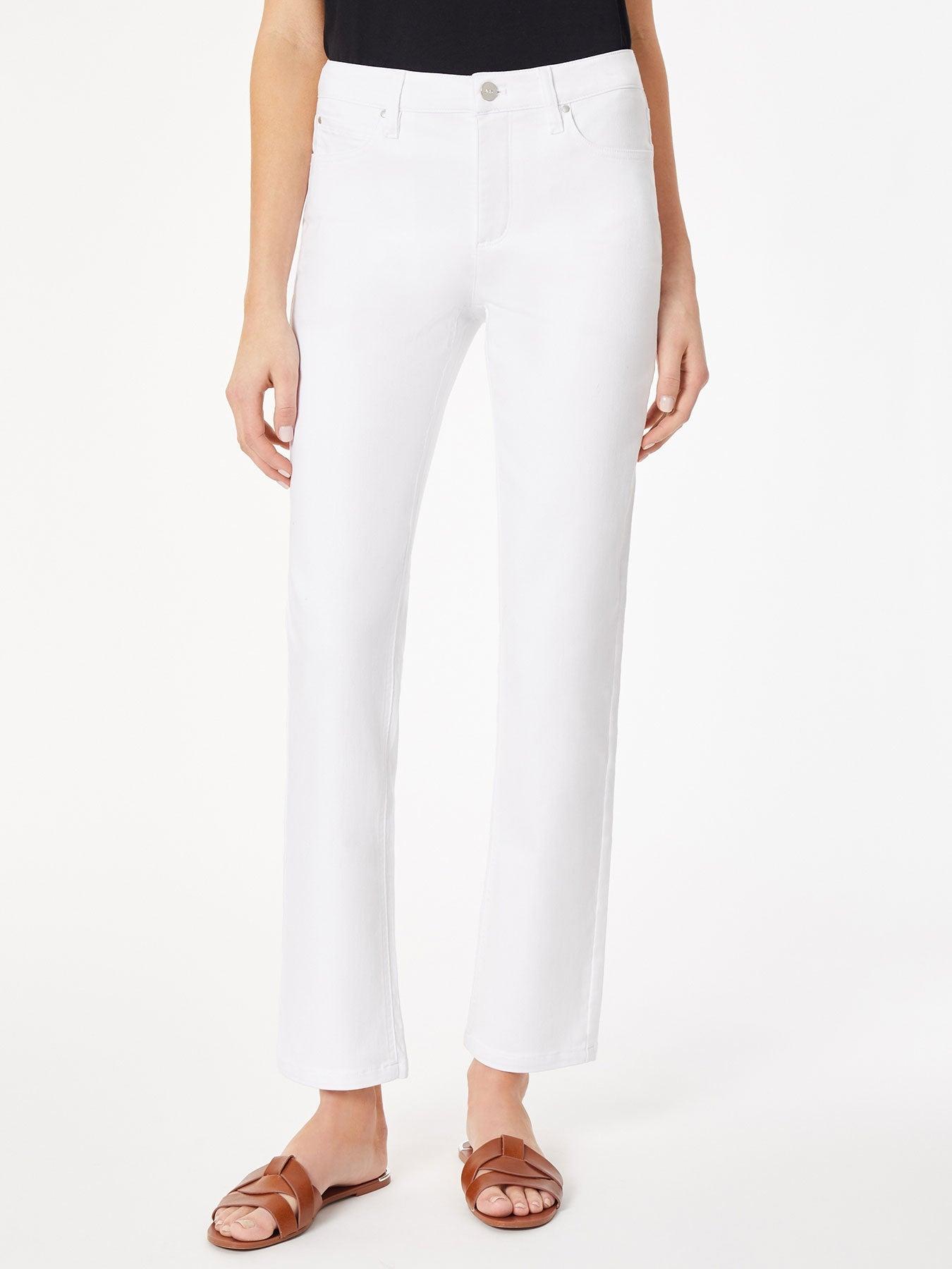 lexington straight leg jeans, soft white