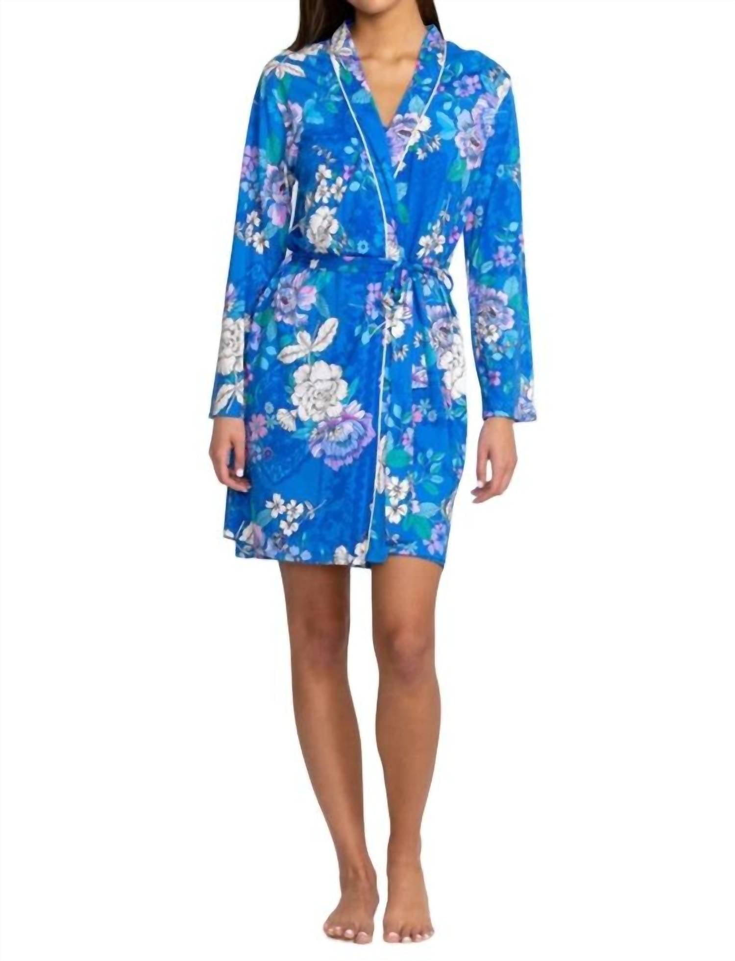 dove sleep robe in blue multi