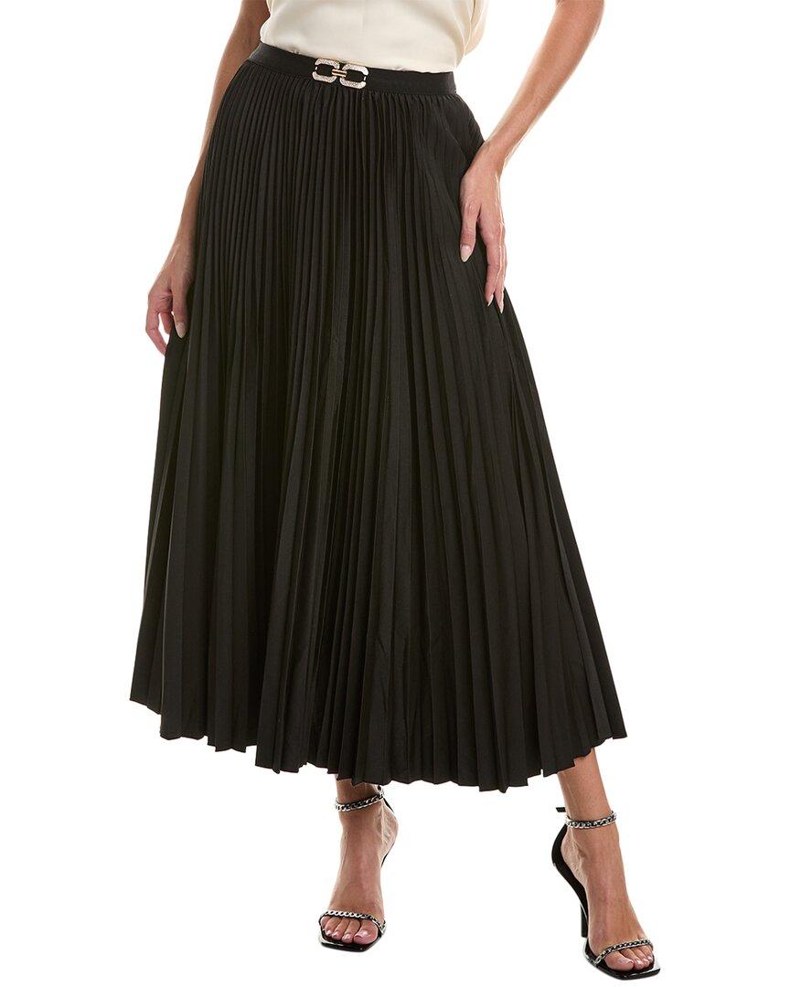 pleated midi skirt