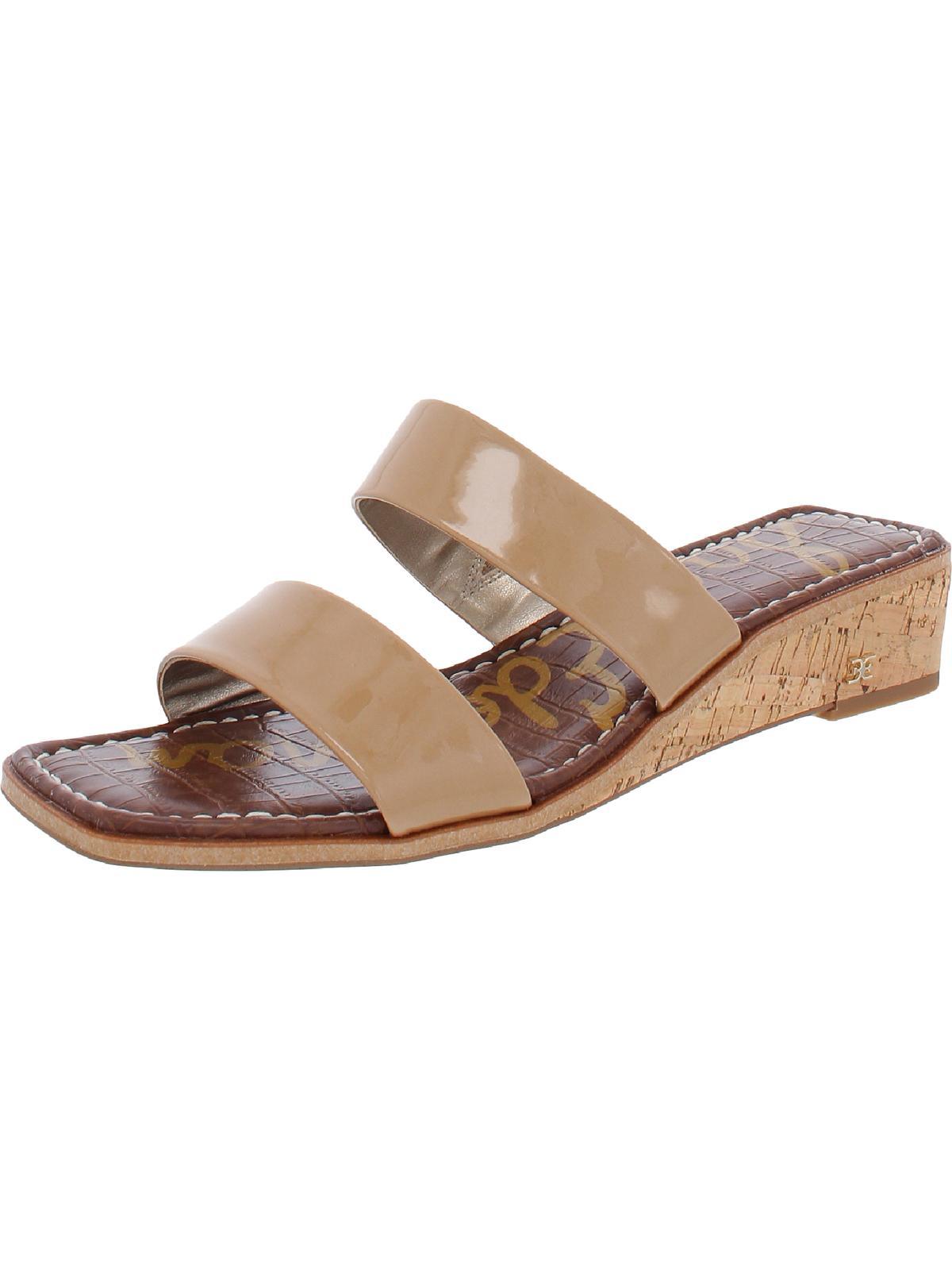 vena womens leather cork wedge sandals