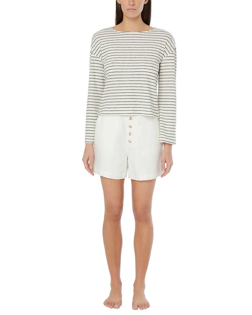 Onia Linen-Blend Jersey Boatneck Top