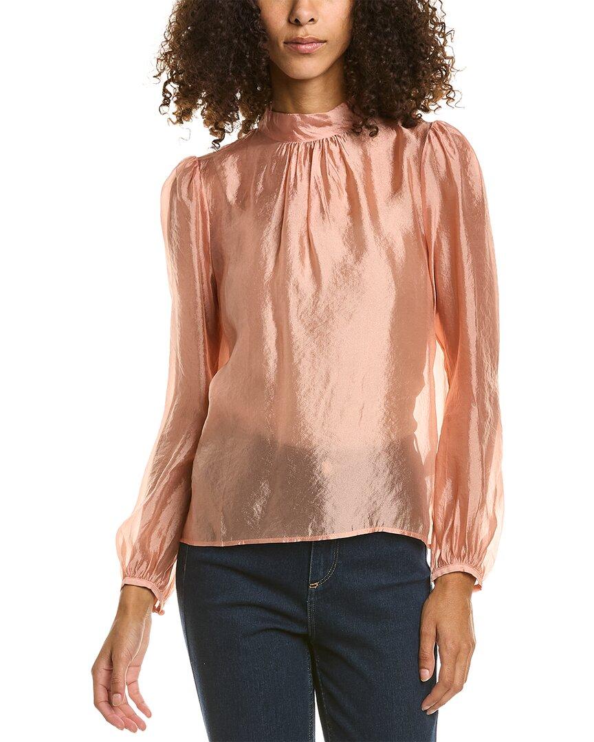 sheer mock neck top