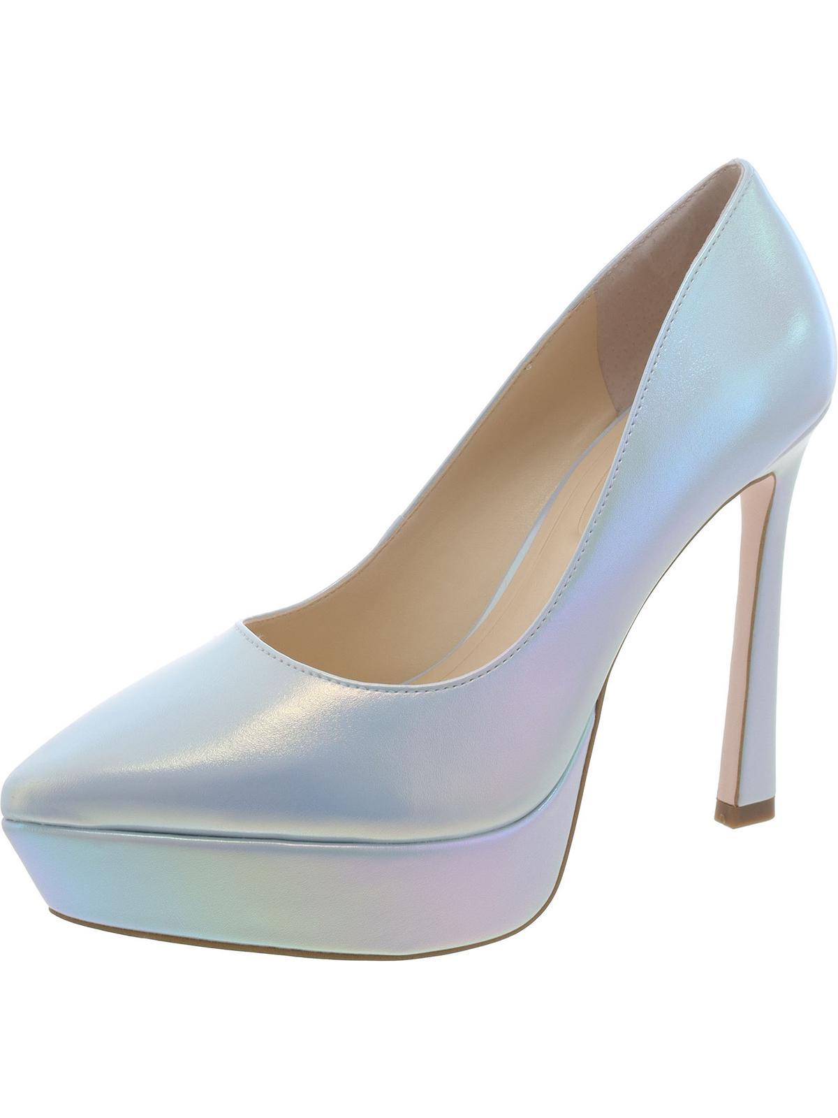 jariah womens iridescent almond toe platform heels