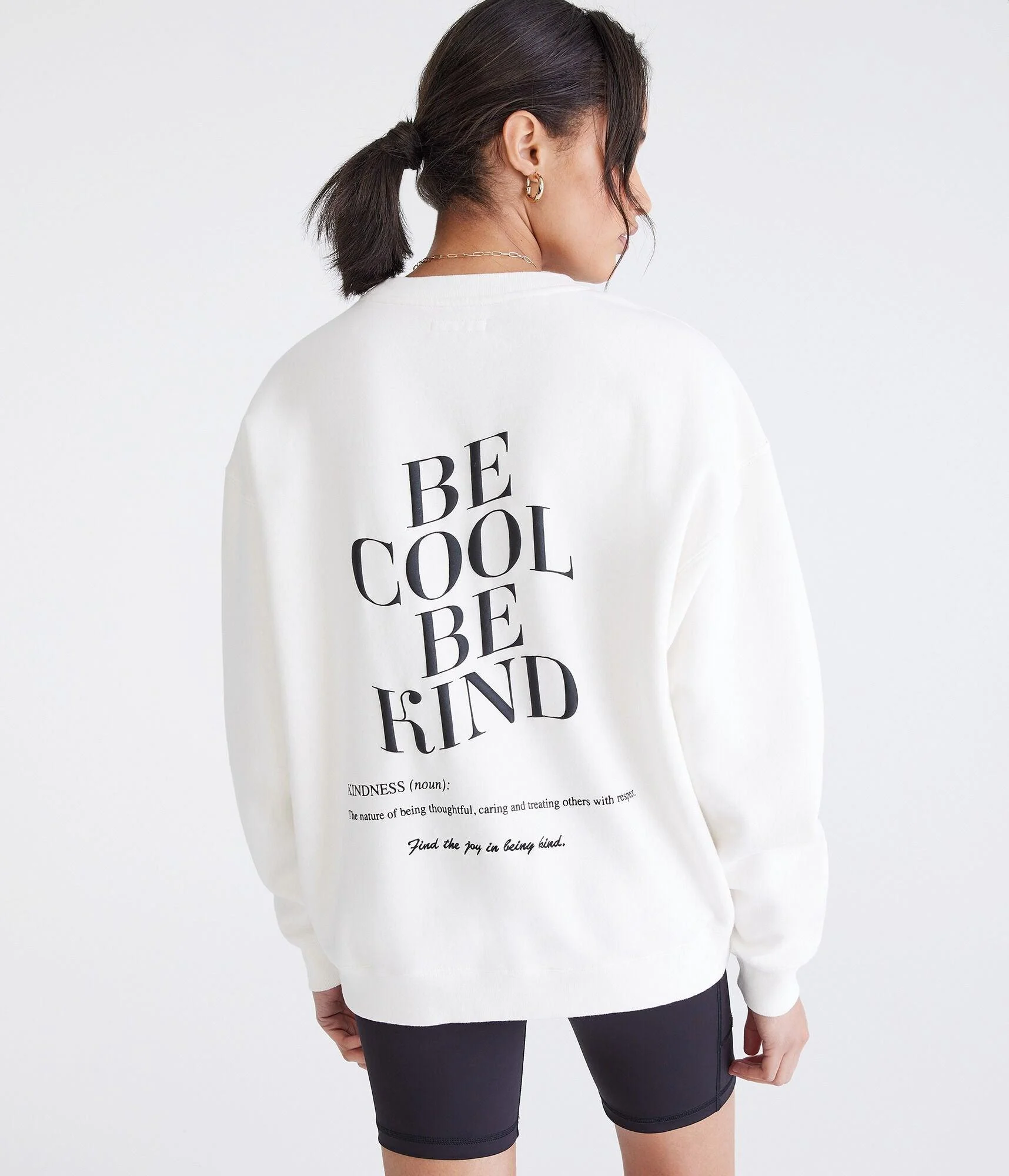 be cool be kind oversized crew sweatshirt