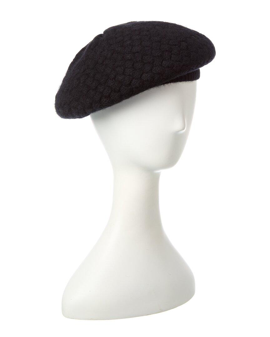 sofiacashmere basketweave cashmere beret