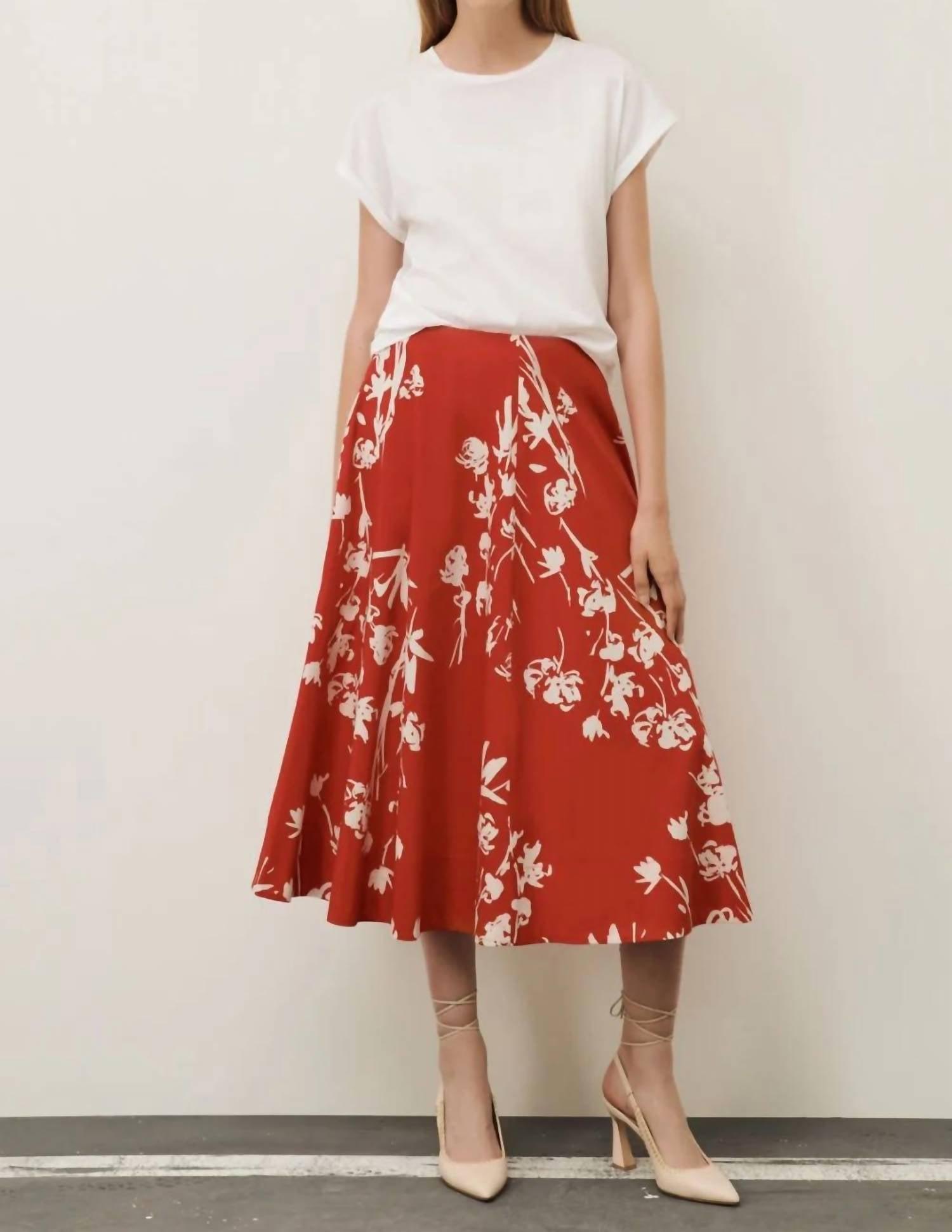 geisha skirt in red