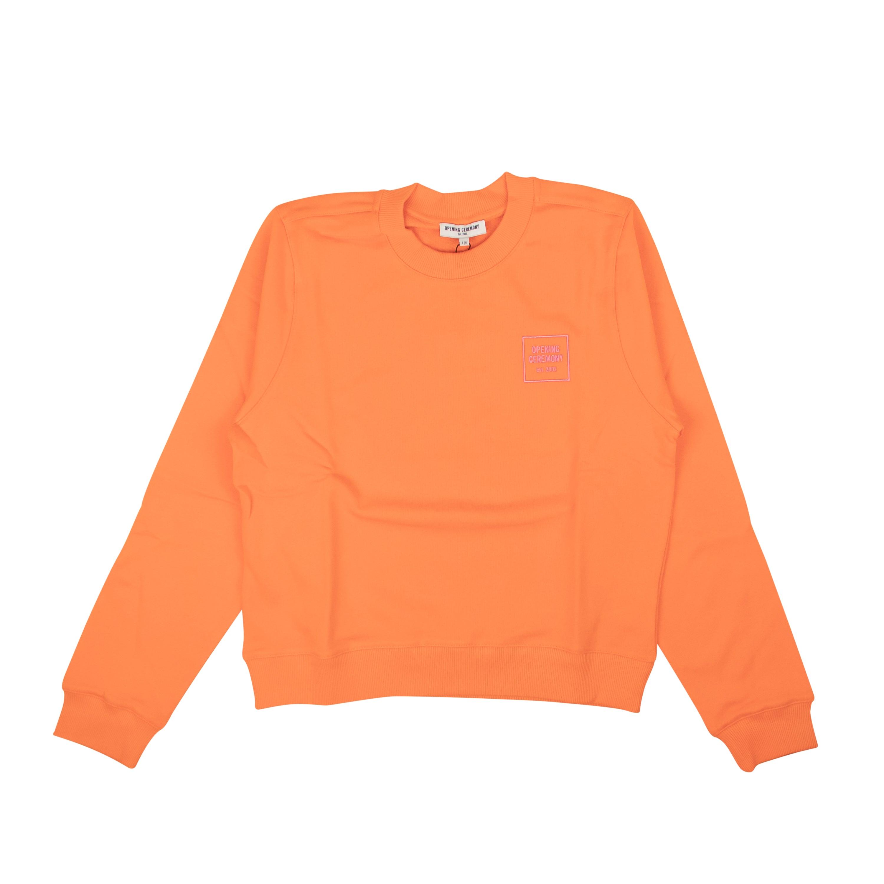 clementine orange mini box logo sweatshirt