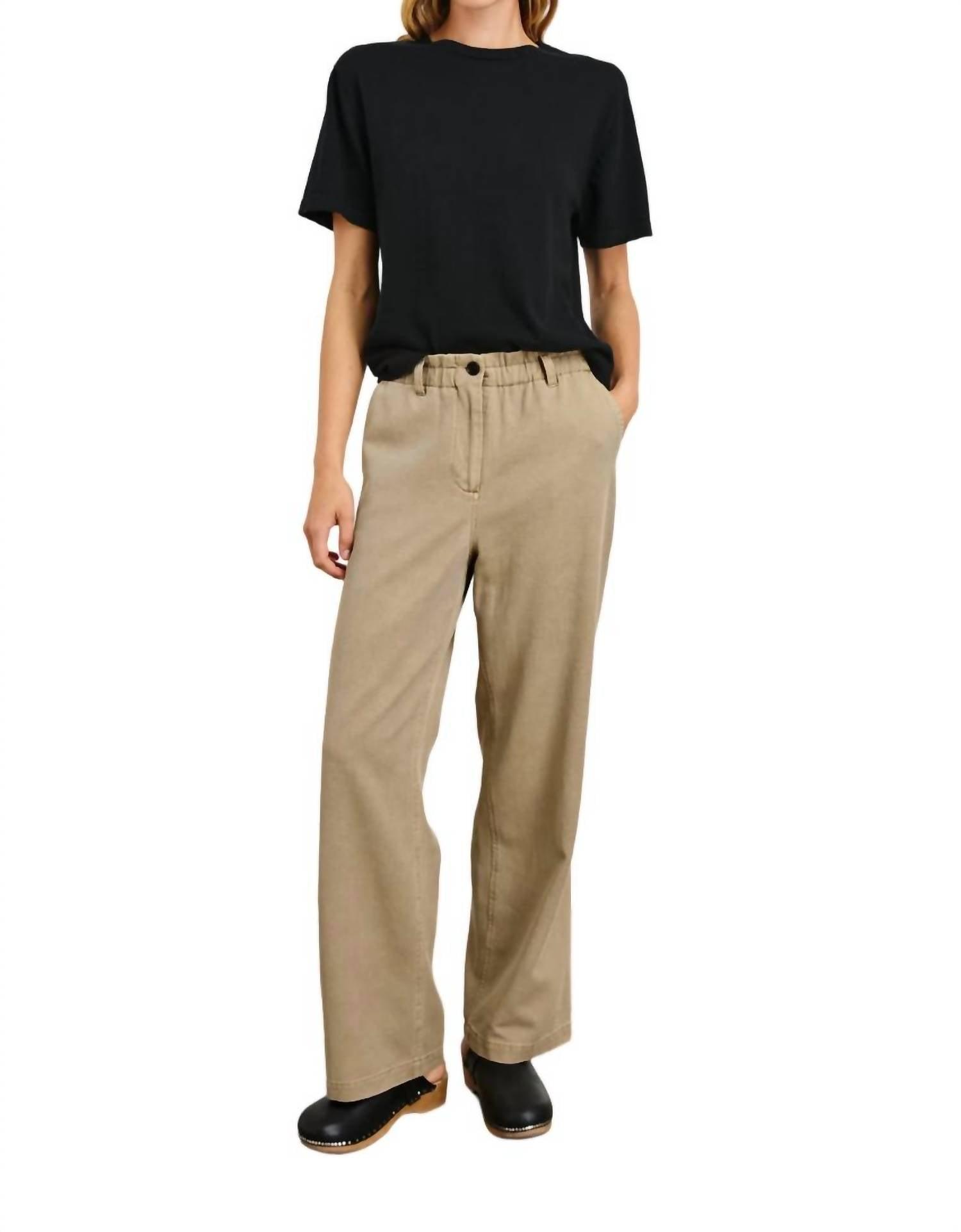 lira pant in washed camel