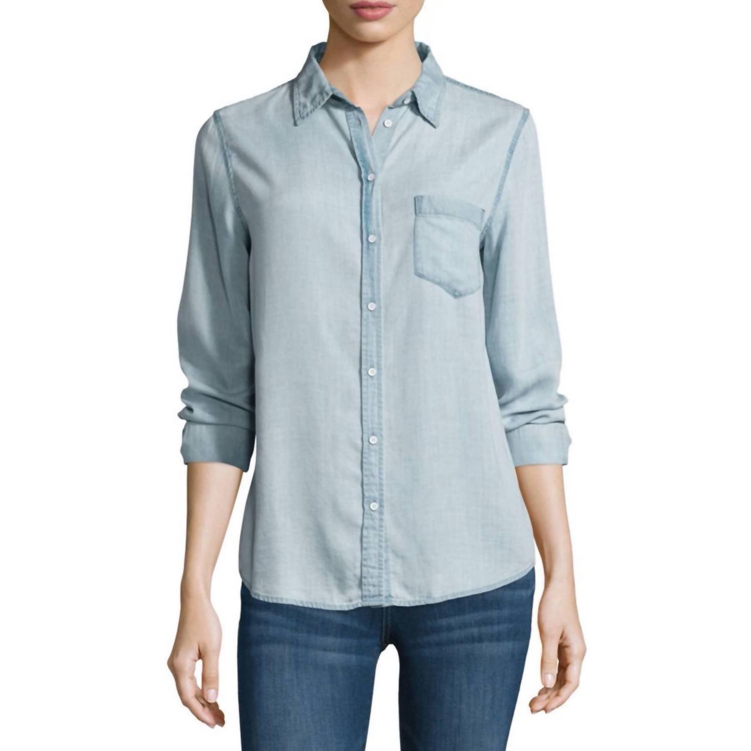 mercer and spring chambray shirt in bleach