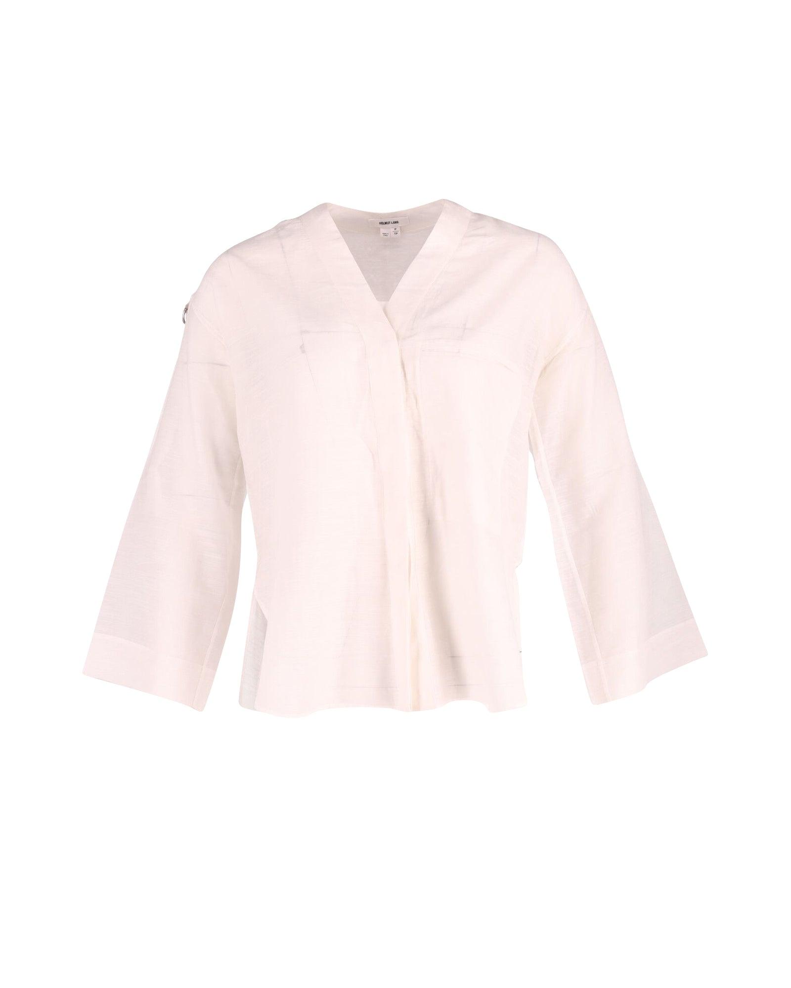 casual blouse in white cotton