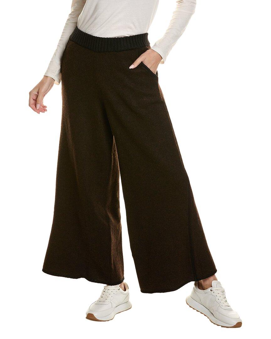 piped wide leg pull-on pant