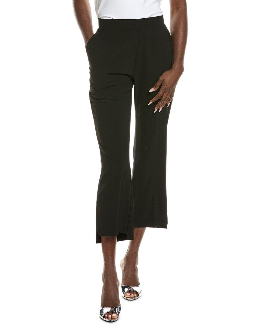 solid flare leg elastic waist pant