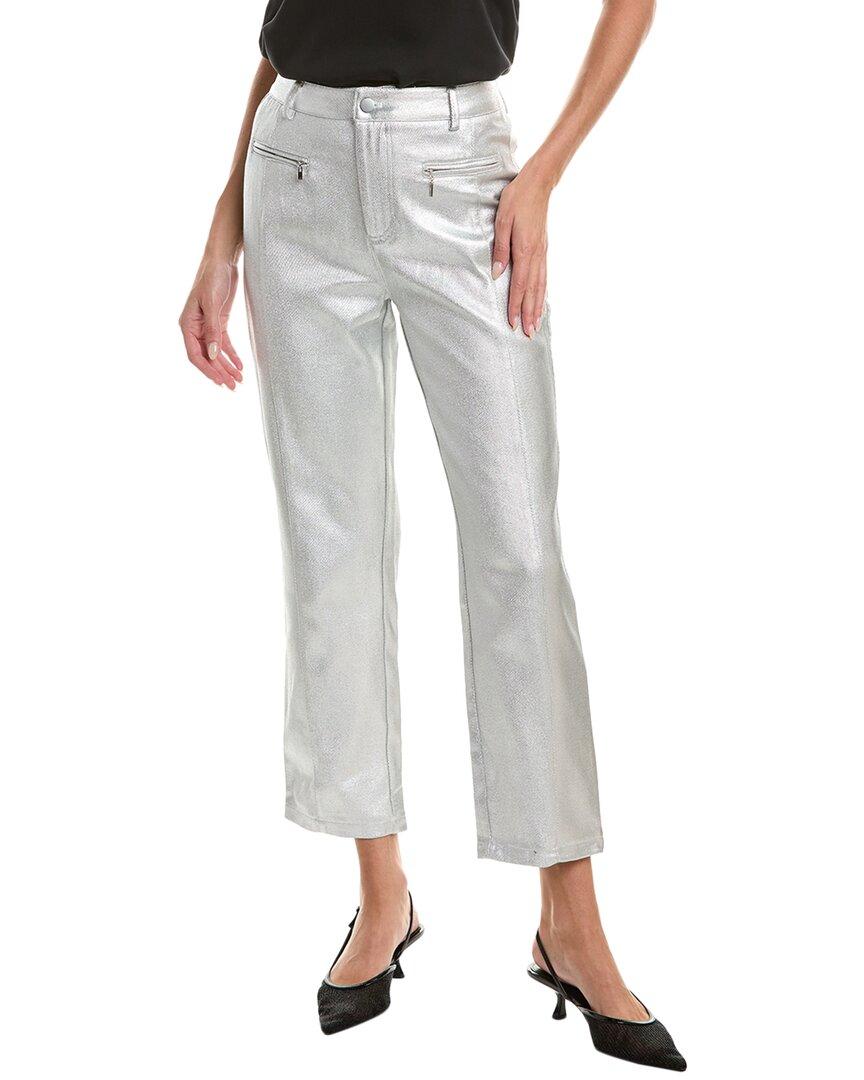 metallic twill pant