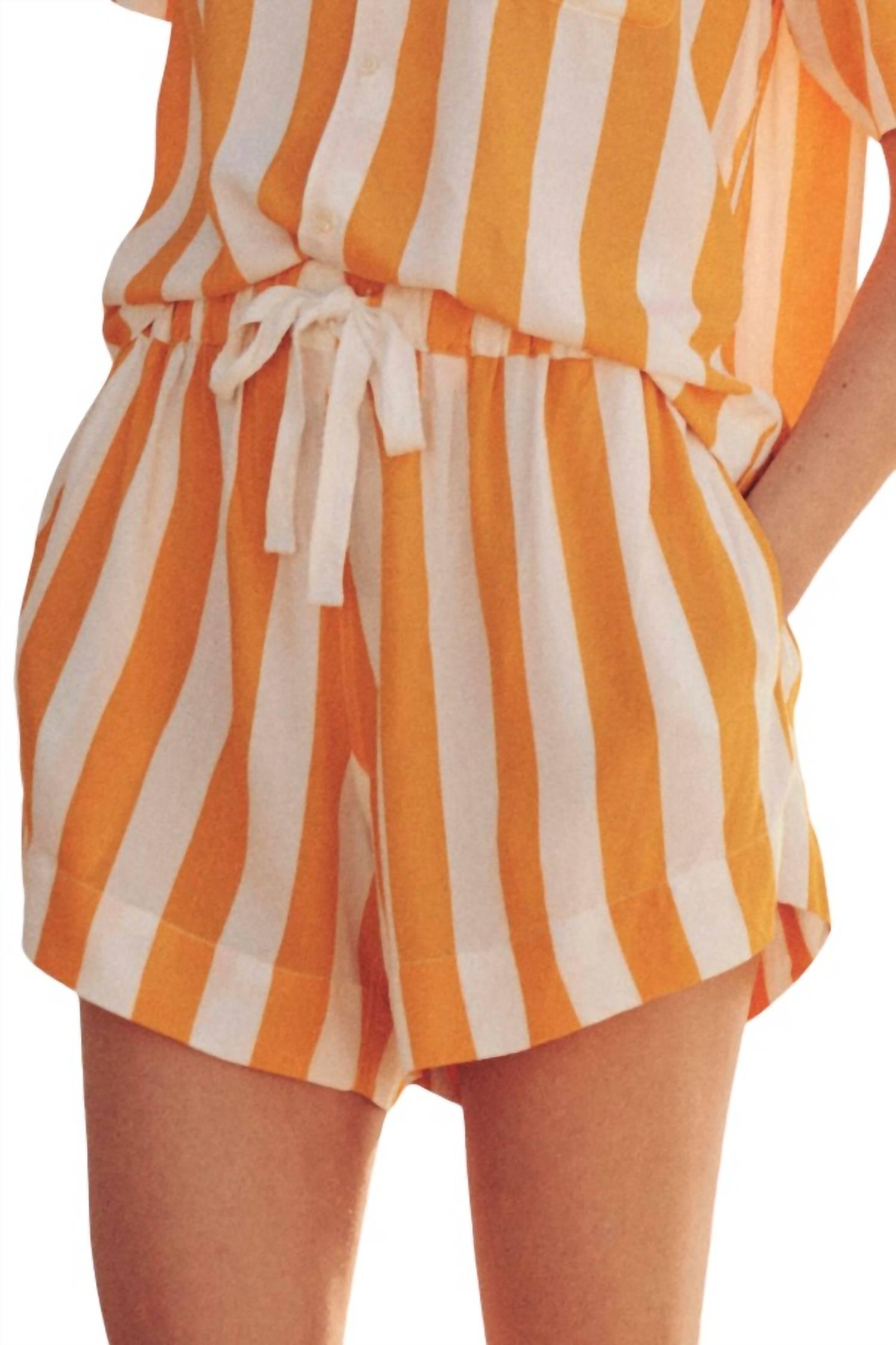 the bonfire short in mango stripe