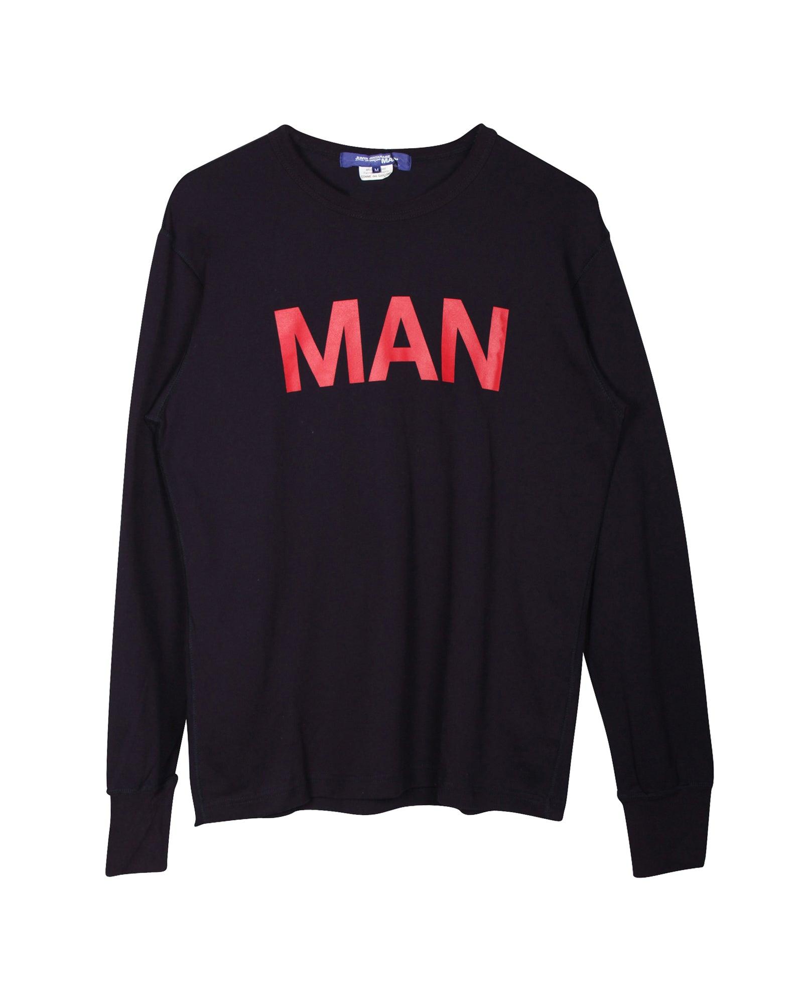 long sleeved t-shirt in navy blue cotton