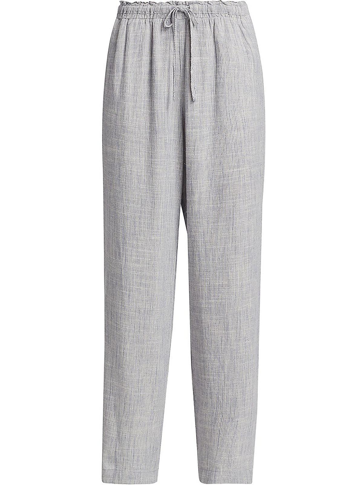 cheyenne womens linen blend micro-striped wide leg pants