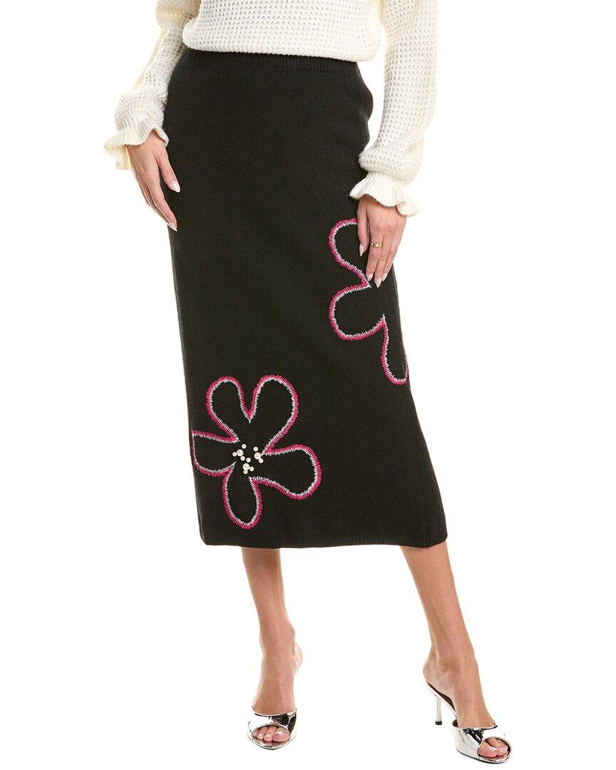 floral printed knit pencil skirt