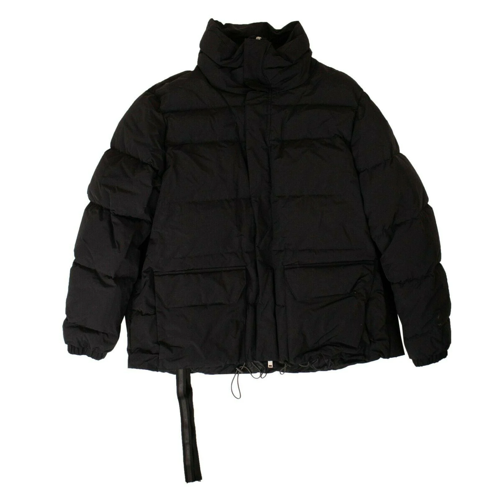 down padded shell jacket - black