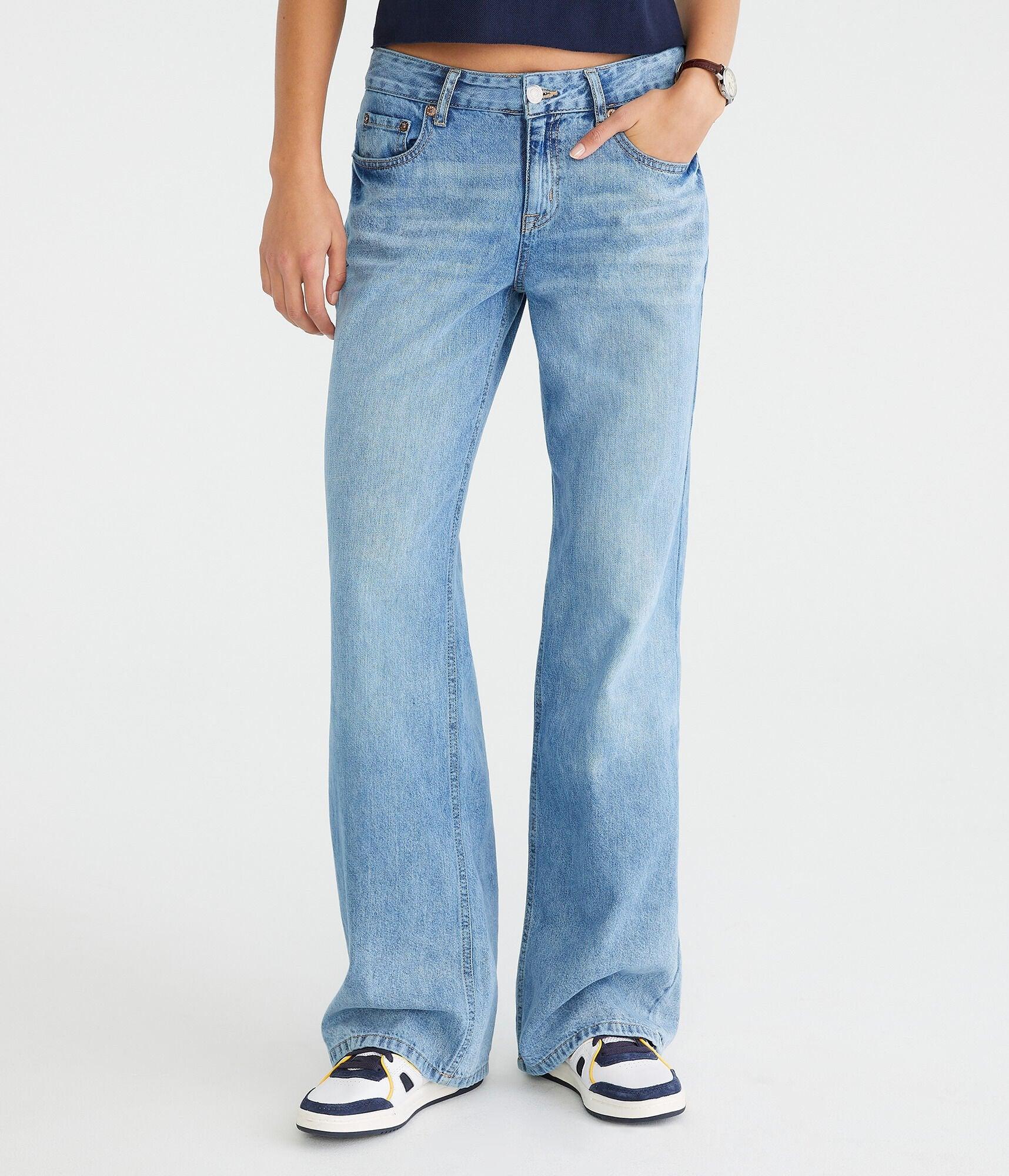 low-rise baggy wide leg jean