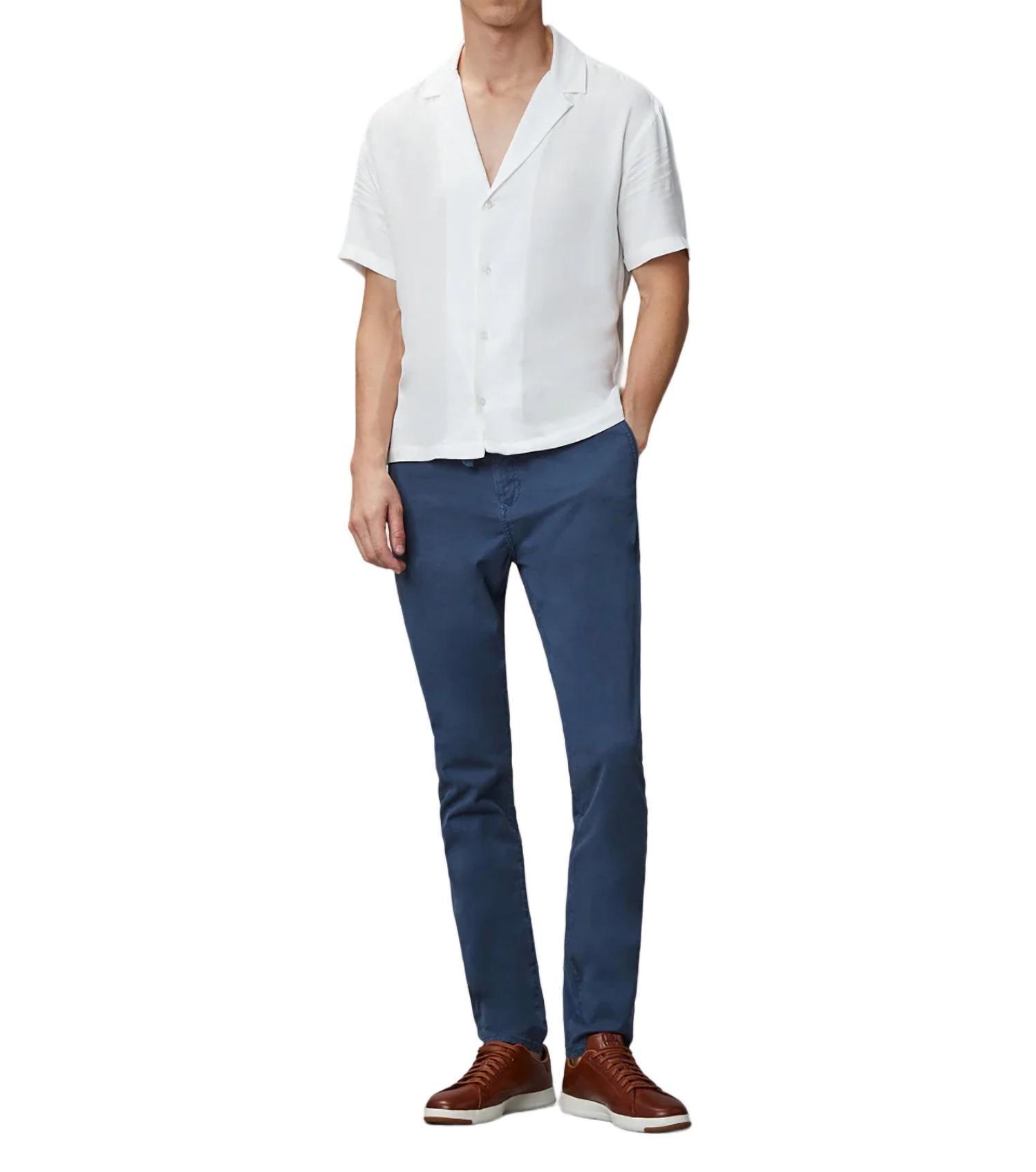 jay track chino pants in stone blue