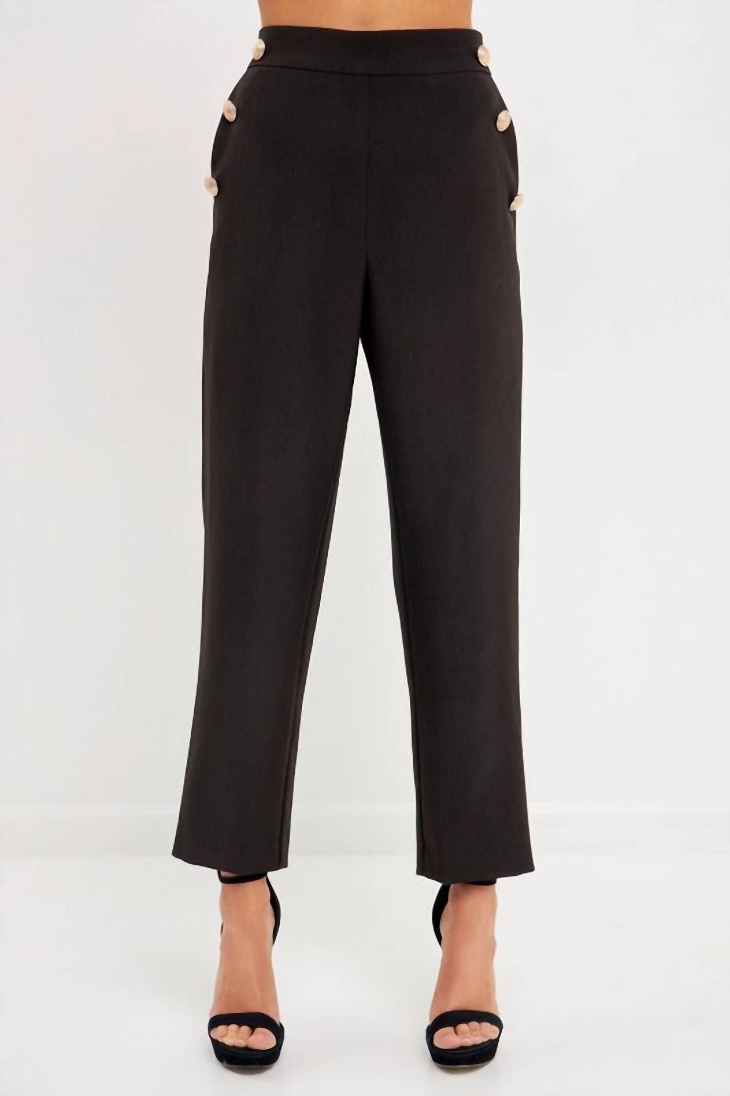 keep it classic high waisted trousers in black