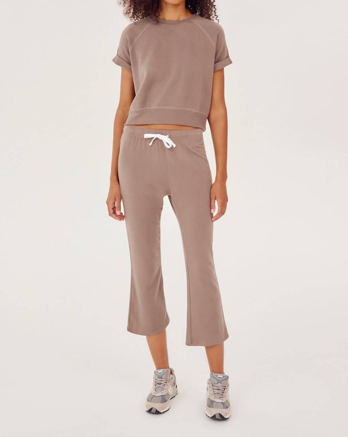 brooks flare pants in lentil