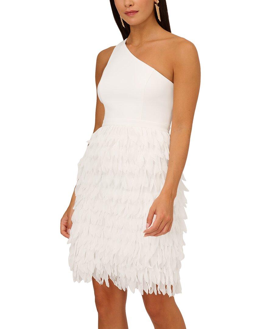 chiffon feather cocktail dress