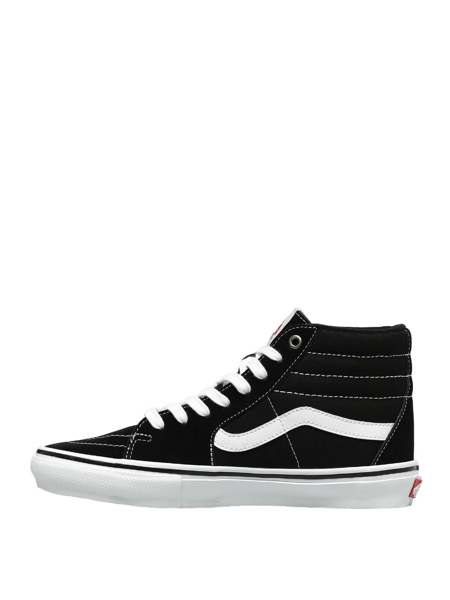 unisex skate sk8-hi top shoes in black,white