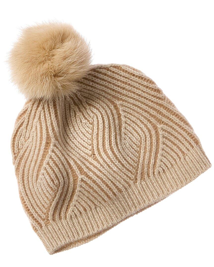 sofiacashmere traveling rib knit cashmere hat