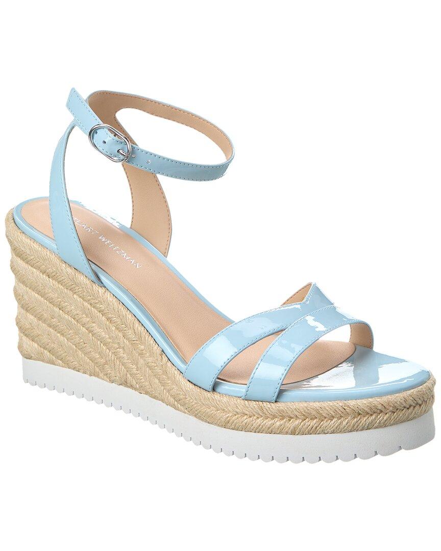 Stuart Weitzman Catlina Patent Espadrille Wedge Sandal