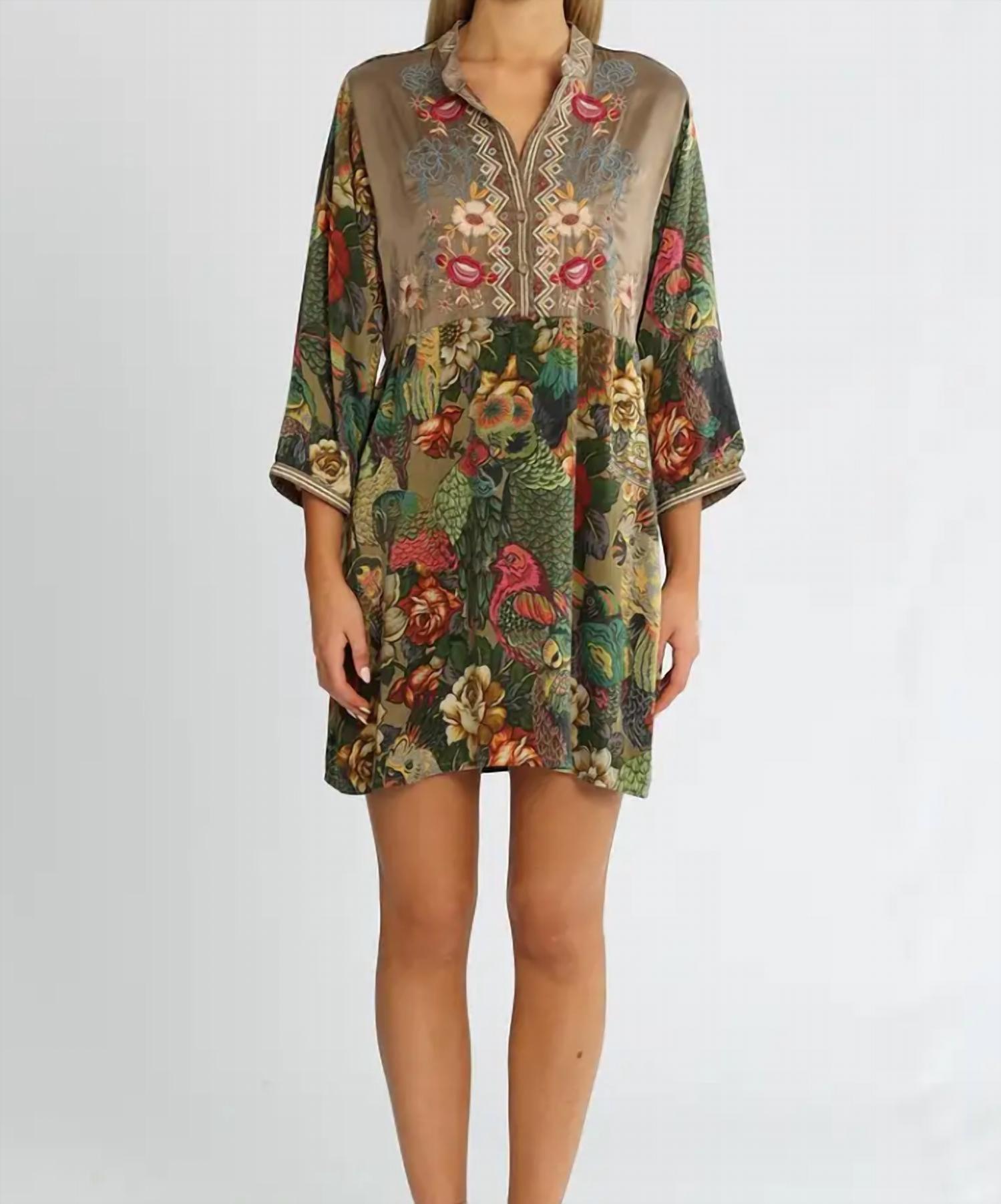 parrot gweneth tunic dress in mti