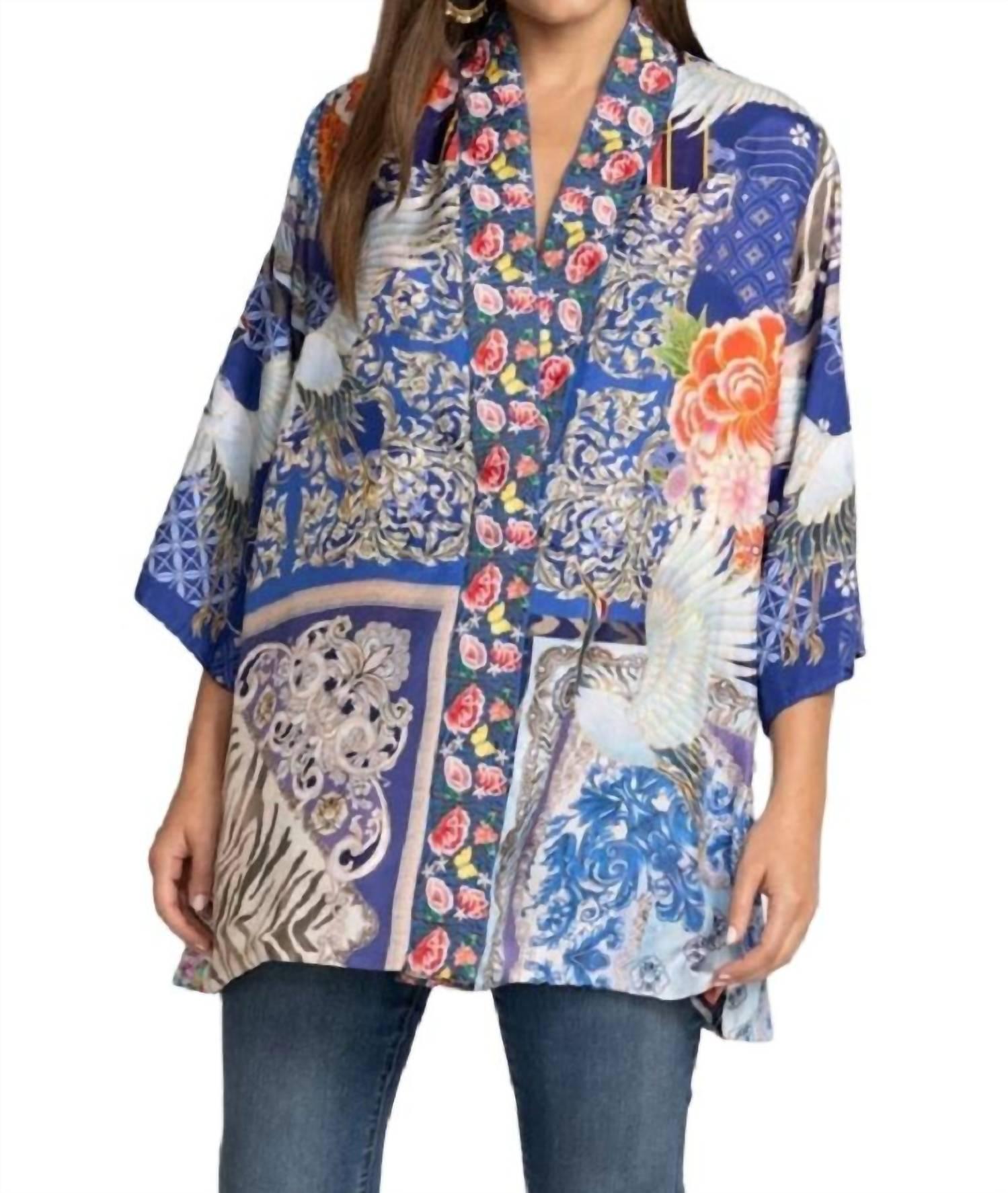 narniay reversible kimono in multi