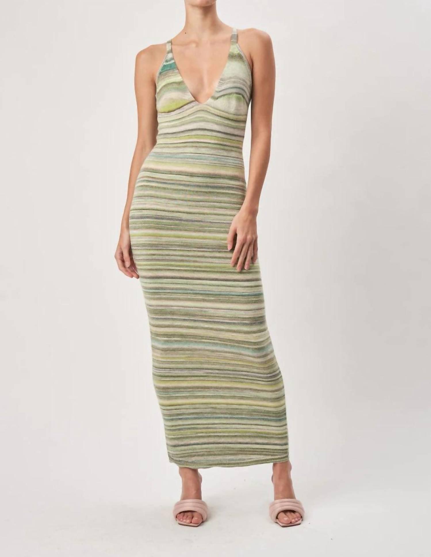 dayla dress in sage multi