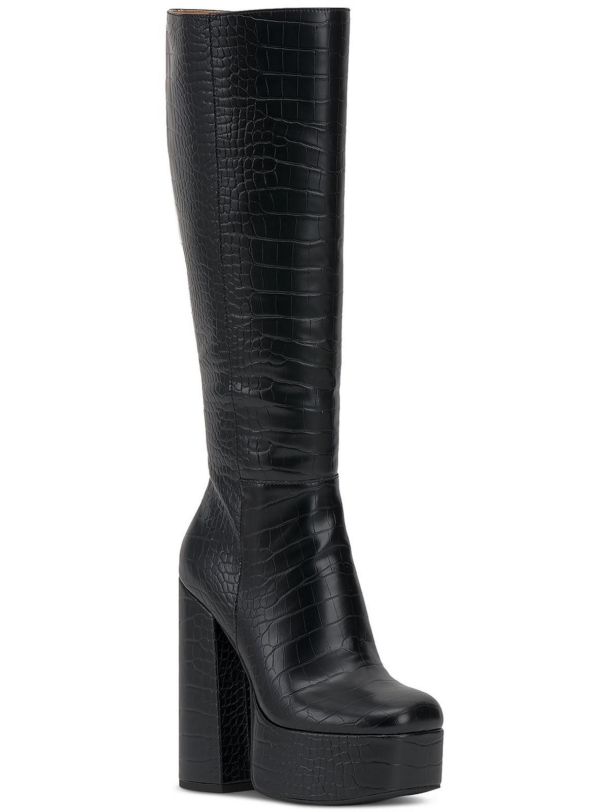 samah womens faux leather tall over-the-knee boots