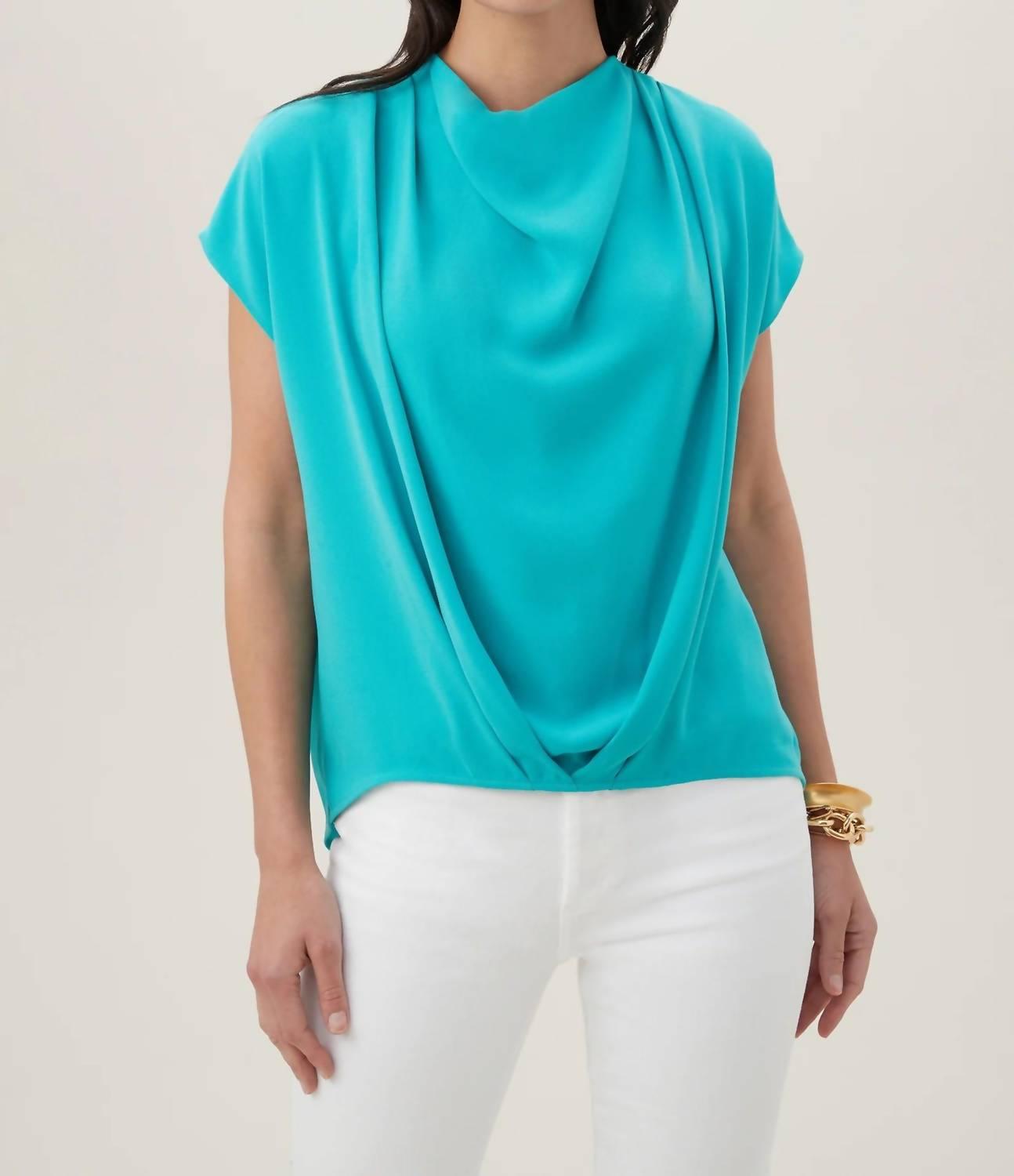 odilia top in tranquil turquoise